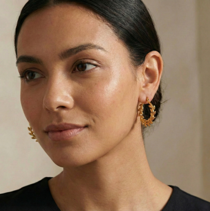 Olive Bloom Hoops