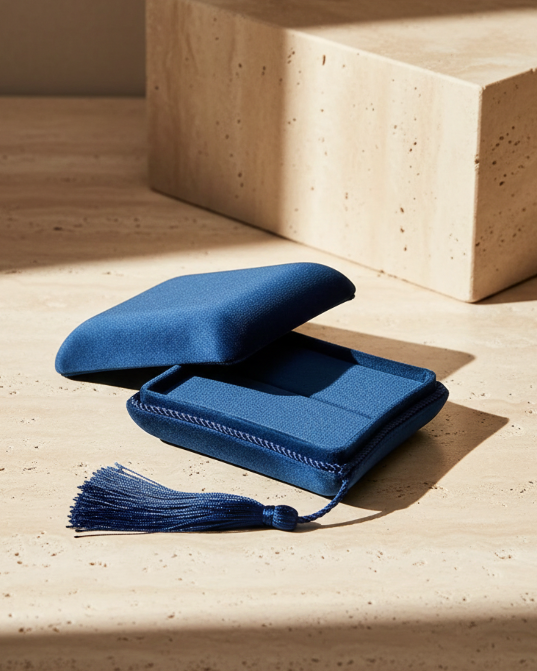 Velvet Jewelry Box Royal Blue